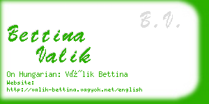 bettina valik business card